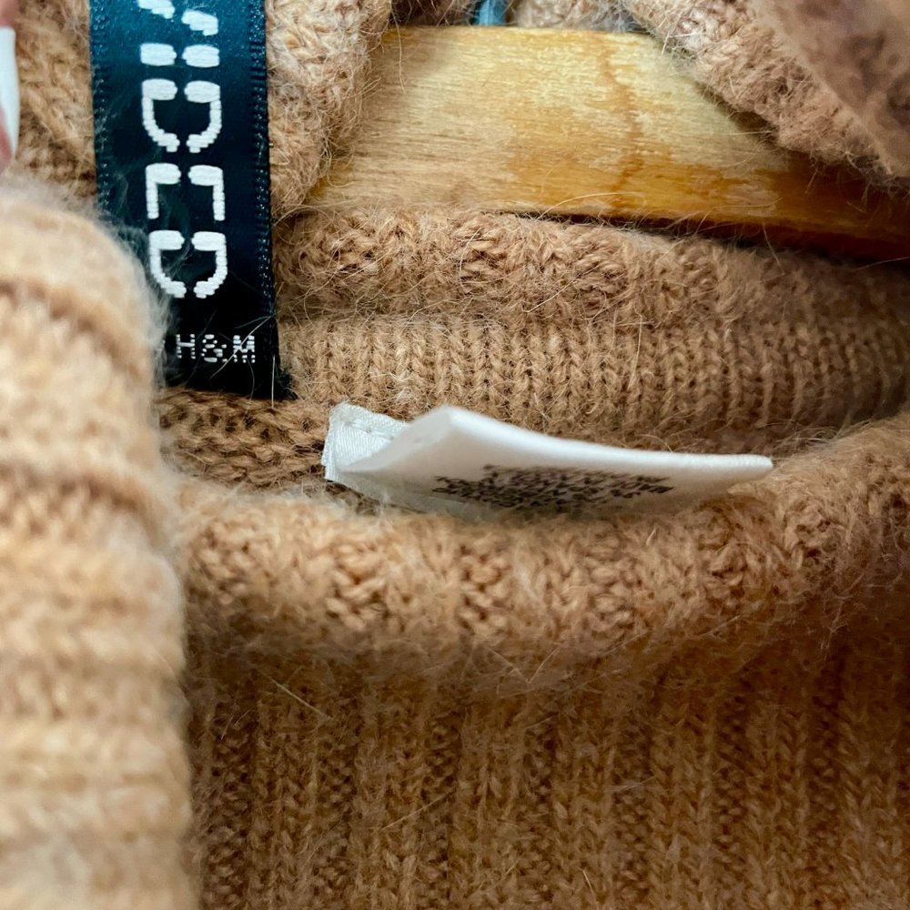 H&M Fluffy Turtleneck in Tan - Picture 4 of 4